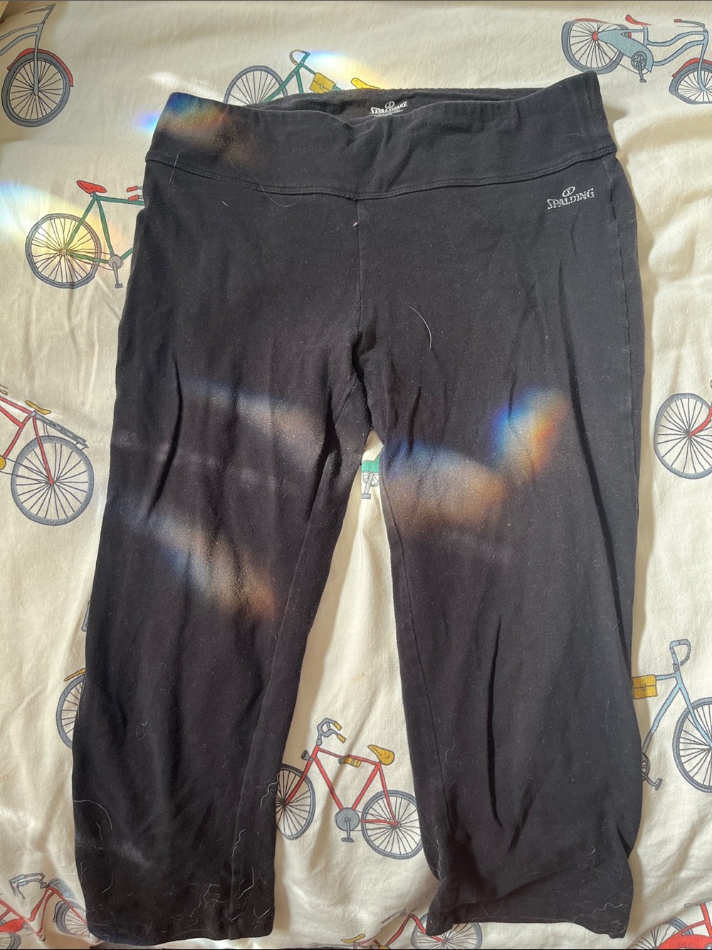 7/$20 Spalding Black Capri Athletic Leggings 7/$20